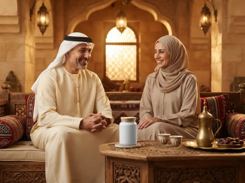 زوجان في مجلس البيت